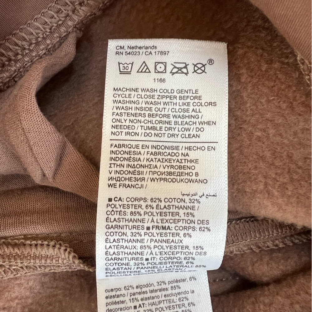 Athleta Retroplush Velvet Straight Leg Lounge Pants In Rustic Beige Brown, S - Picture 10 of 11